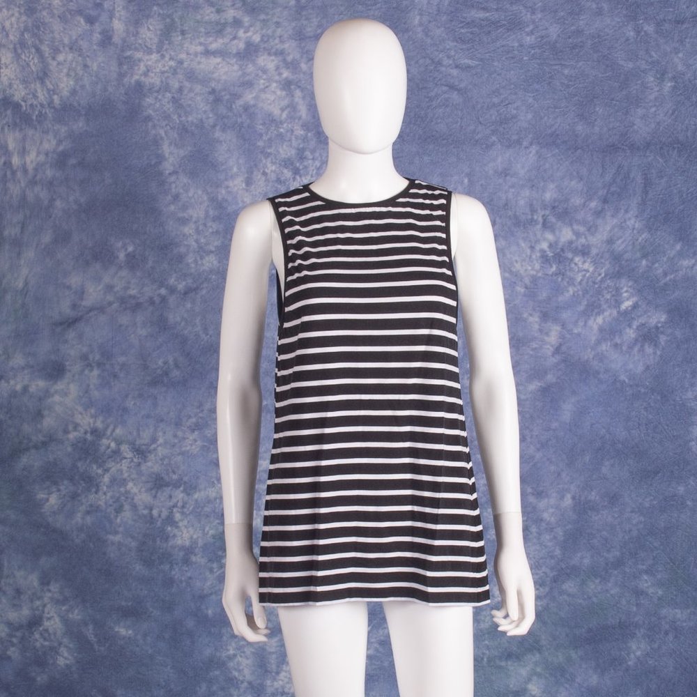 ASOS Design Black & White Striped Tank Top | 6 Tall | 100% Cotton